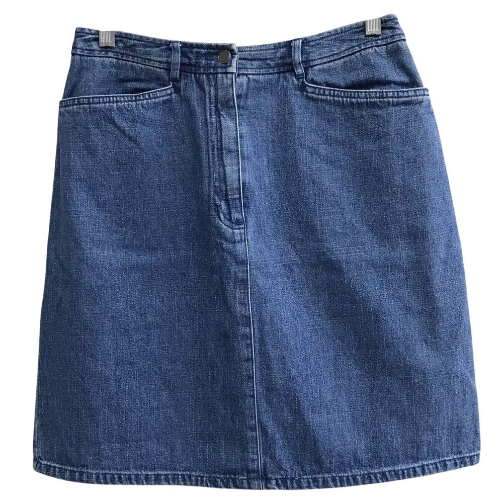 Denim Skirt Womens 8 Blue Villager Sport A Liz Claiborne Company